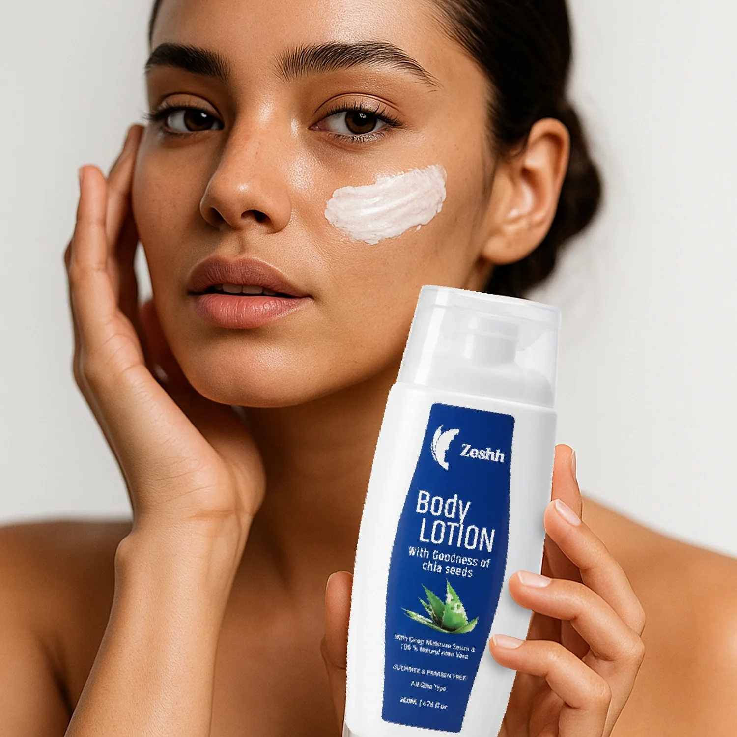 Zeshh Body Lotion with Natural Aloe Vera & Chia Seed Extract - Image 2
